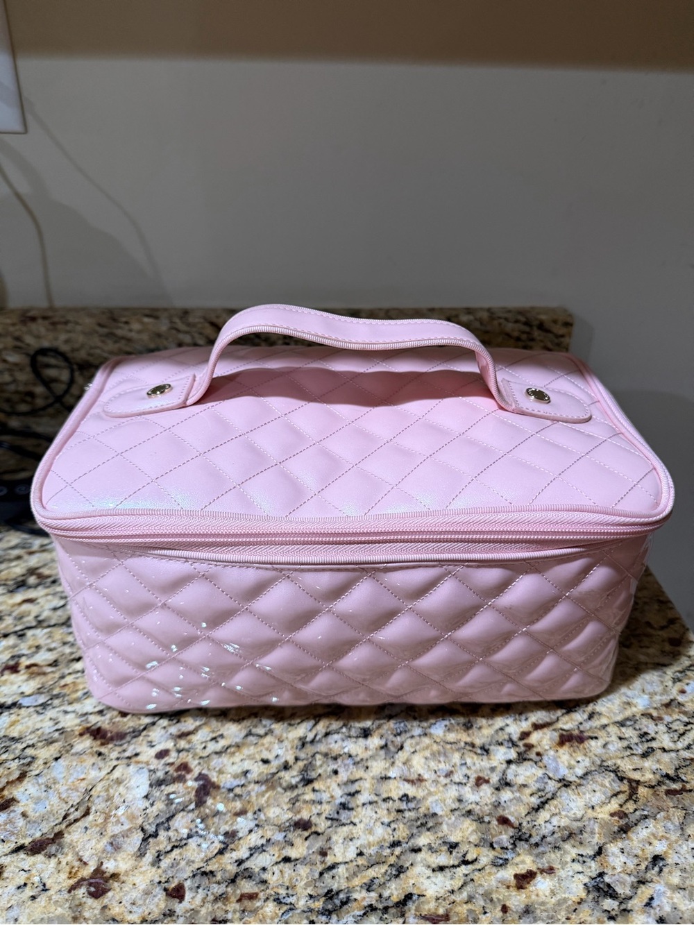 Victoria’s Secret Quilted Pink Travel Cosmetic Case Bag